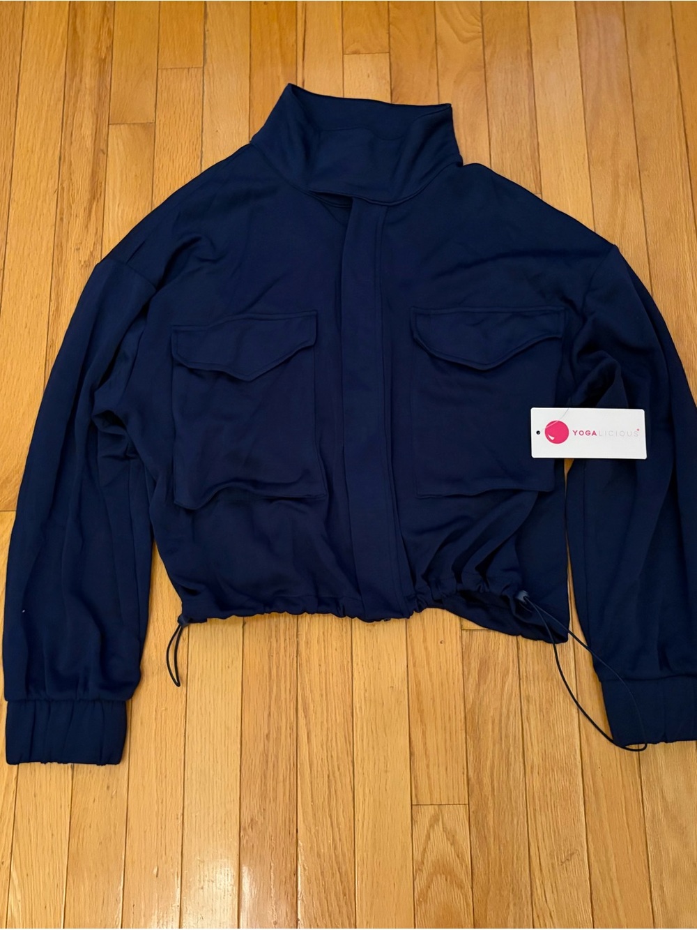 Yogalicious Navy Zip-Front Jacket